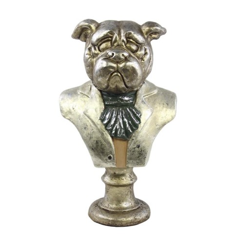BUSTO CANE AVORIO ARGENTO H38